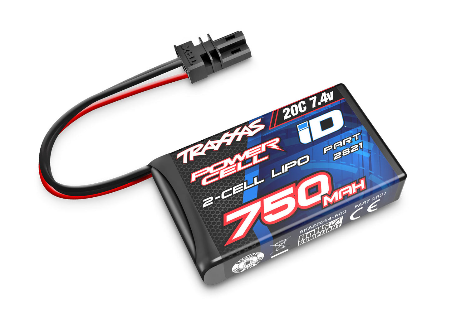 Traxxas  750mAh 7.4V 2-Cell 20C LiPo Battery 2821