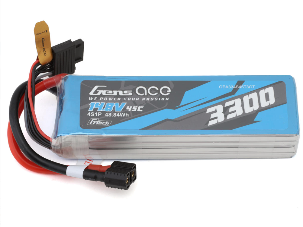 Gens Ace G-Tech Smart 4S LiPo Battery 45C (14.8V/3300mAh) w/Universal Connector