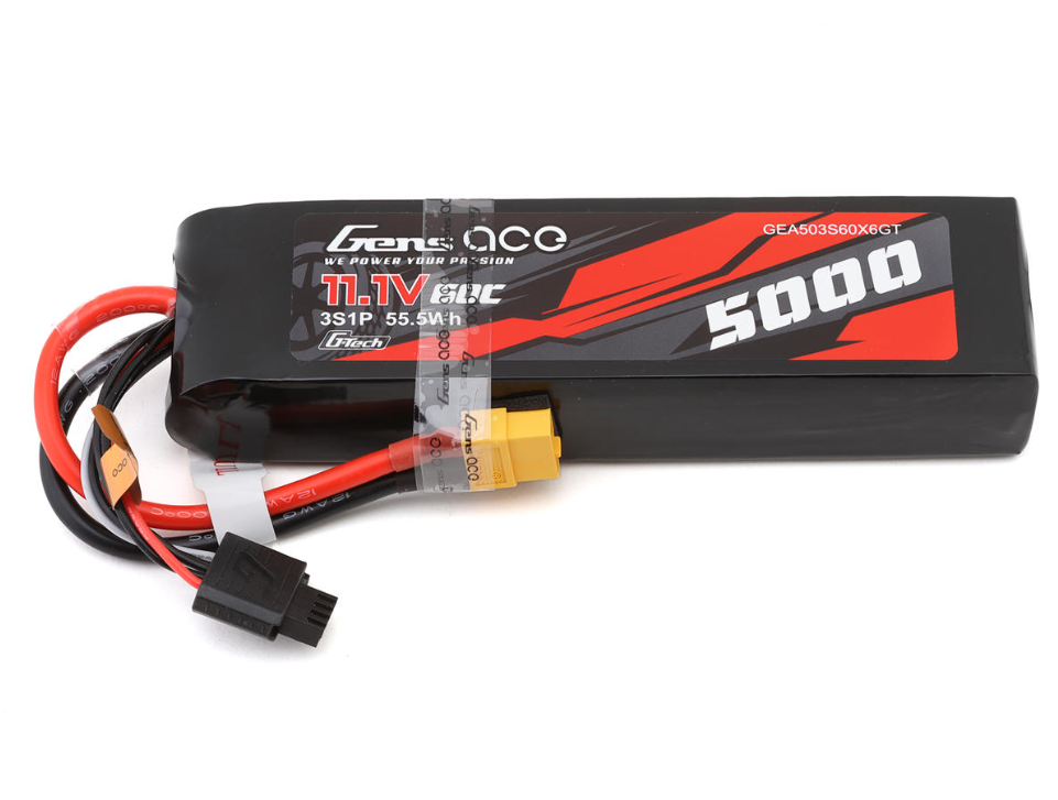 Gens Ace G-Tech Smart 3S LiPo Battery 60C (11.1V/5000mAh) w/XT60 Connector