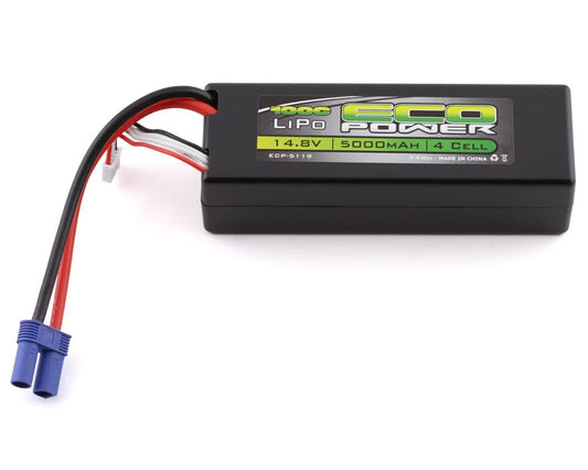 EcoPower "Basher" 4S 100C Hard Case LiPo Battery w/EC5 (14.8V/5000mAh)