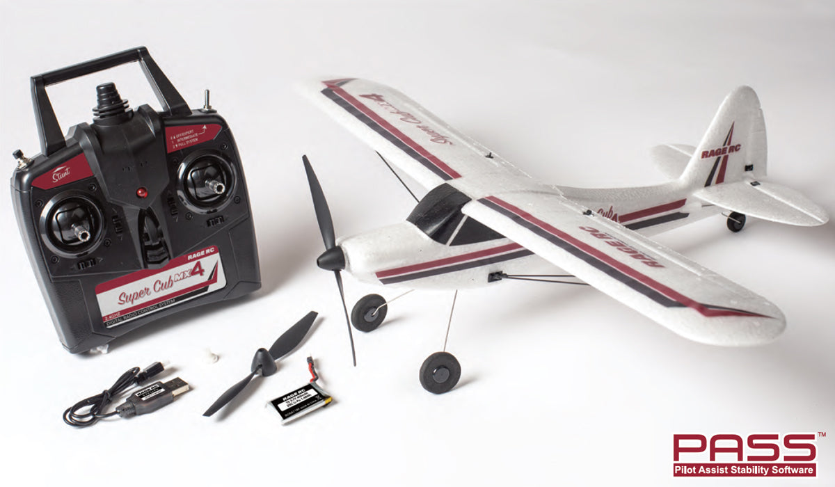 Rage Super Cub MX4 Micro 4-Channel RTF Airplane (500mm) RGRA1114